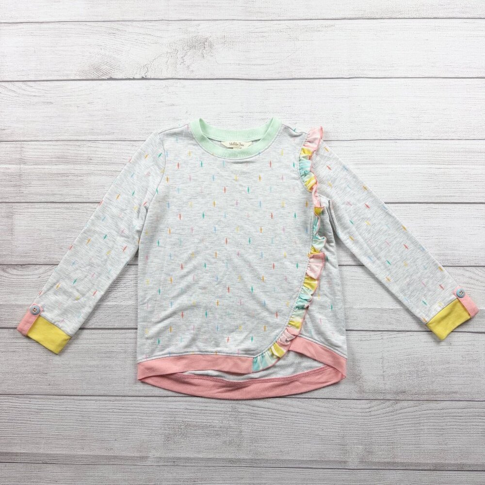 Matilda Jane Colorful Raindrop Ruffle Shirt